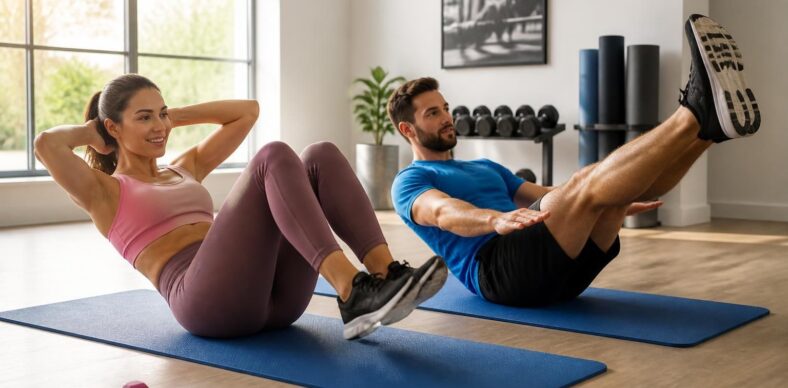 découvrez des exercices d'abdominaux simples et efficaces pour tous les niveaux, parfaits pour renforcer votre sangle abdominale en douceur.